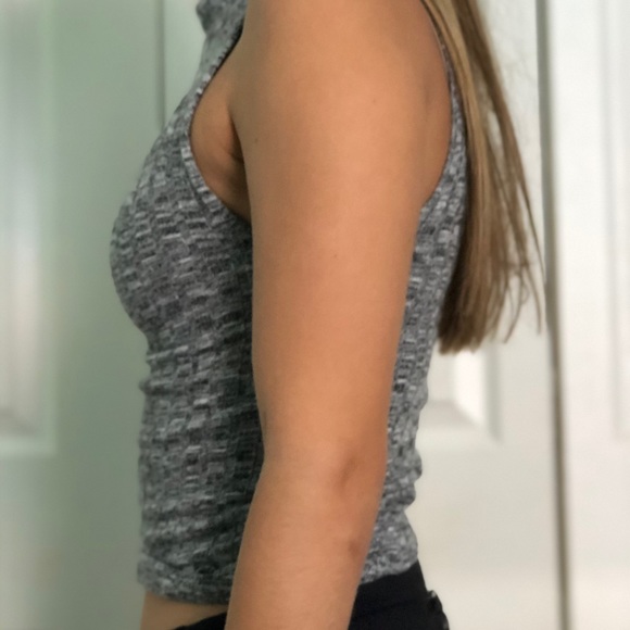 American Eagle Gray ribbed tank - Picture 2 of 3